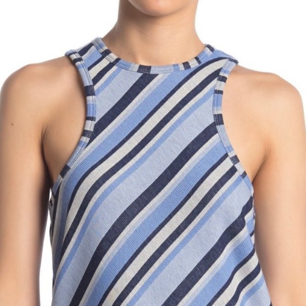 FREE PEOPLE Sidelines Navy Racerback Tank - Picture 3 of 5